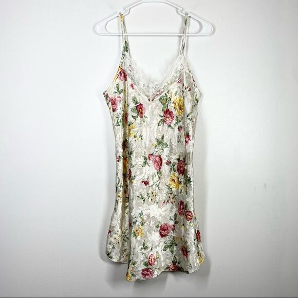 Vintage années 50 robe mousseline fleurie rose bleu blanc L